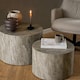 image 4 of Dice Round Coffee Table Set in Grey Marble Effect