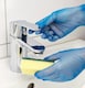 image 3 of Touchguard Blue Vinyl Powder Free Gloves - Box of 100x