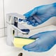 image 3 of Touchguard Blue Vinyl Powder Free Gloves - Box of 100x