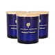 image 1 of Nicola Spring Soy Wax Scented Candles - 130g - Patchouli & Rosewood - Pack of 3 | Blue | Blue