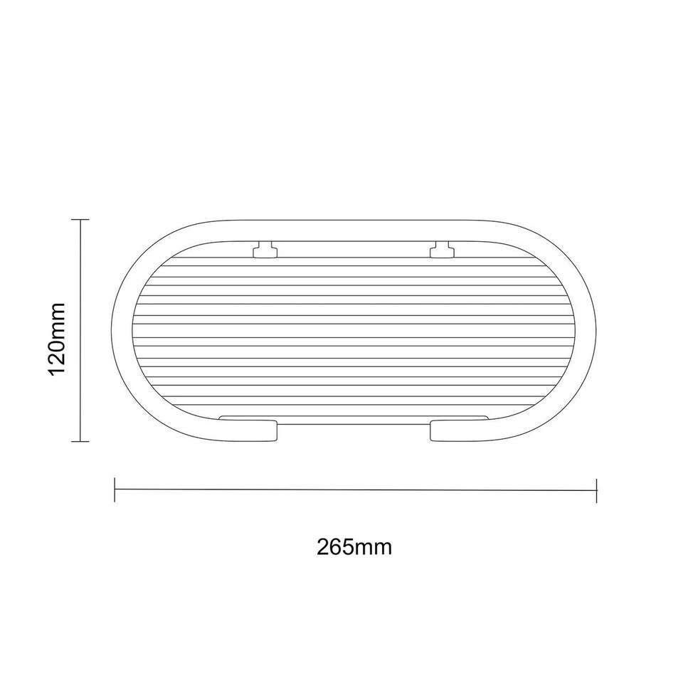 image 1 of Showerdrape Clasico Wall Mounted Stainless Steel Chrome Oval Basket