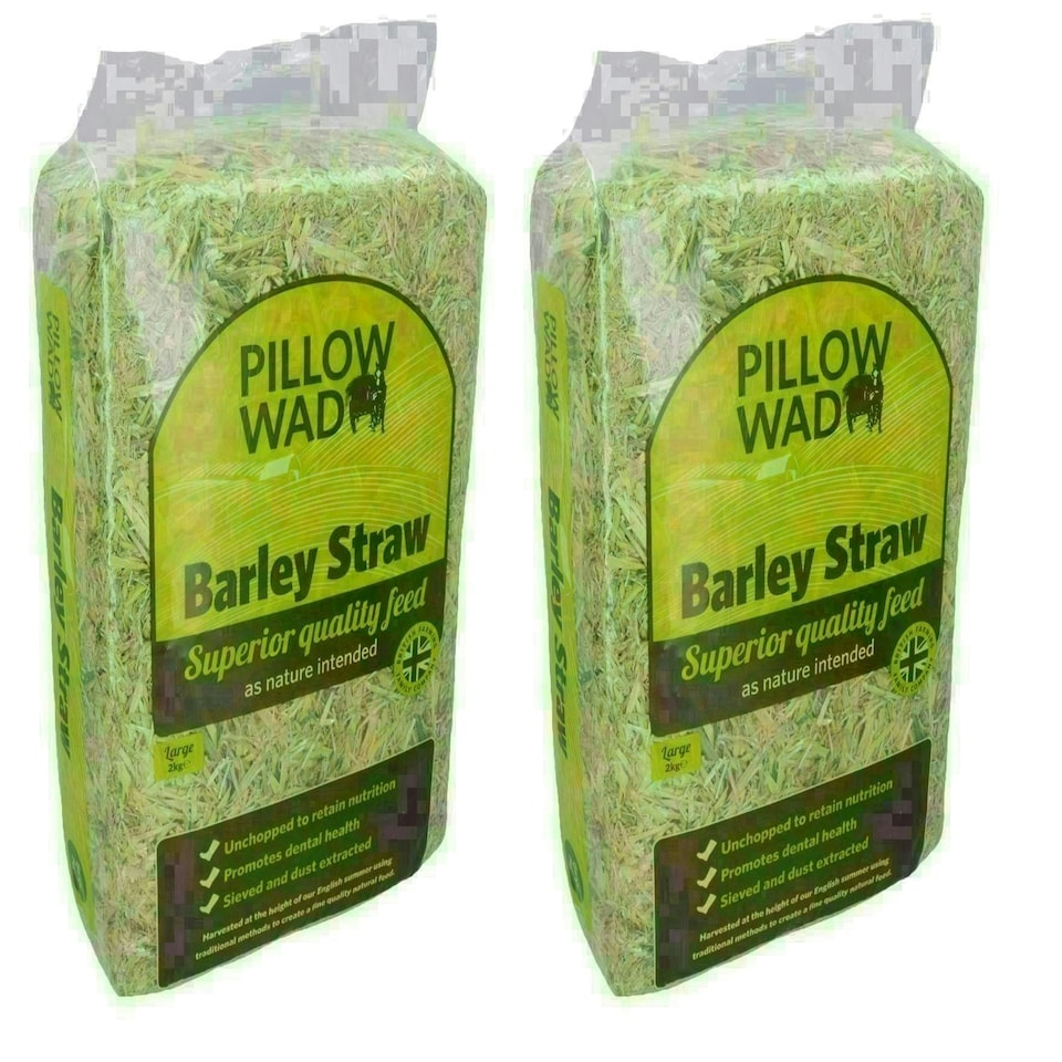 image 1 of 2 Bags Superior Quality Large Barley Straw Small Animal Bedding Feeding 2KG