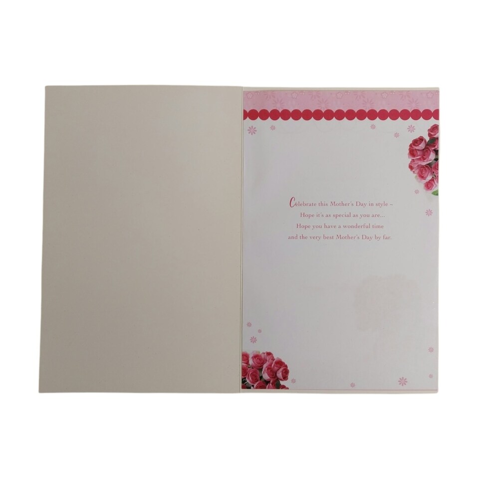 image 1 of To My Wife Lovely Pink Colour Window Design Mother's Day Card