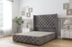 image 1 of Sloomy Luthor Slate Naples Divan Bed Base 2 Drawers Foot-End With 54 Inch Wingback Headboard & 12 Inch Matching Footboard | Grey | Slate | Super King | 1
