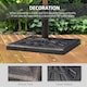 image 5 of 15KG Outsunny Garden Patterned Umbrella Stand Holder Parasol Base Stand 15kg | Bronze | Bronze
