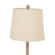 image 3 of Chiaro Candlestick Table Lamp with Linen Shade - Resin - L25 x W25 x H80 cm - Brown