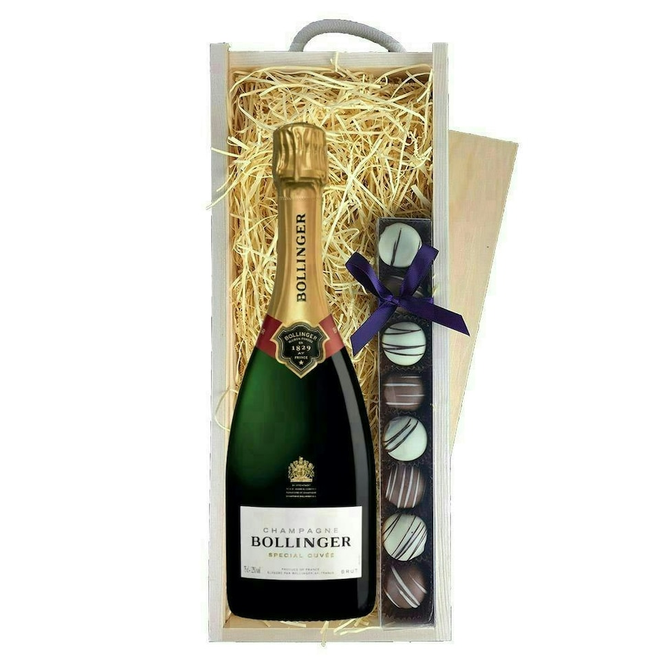 Bollinger Special Cuvee Brut Champagne & Truffles, Wooden Box 75cl 12% abv