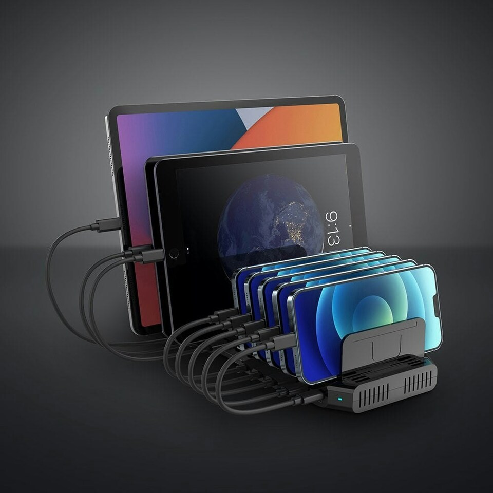 image 1 of 120W 10 Port USB Charging Station