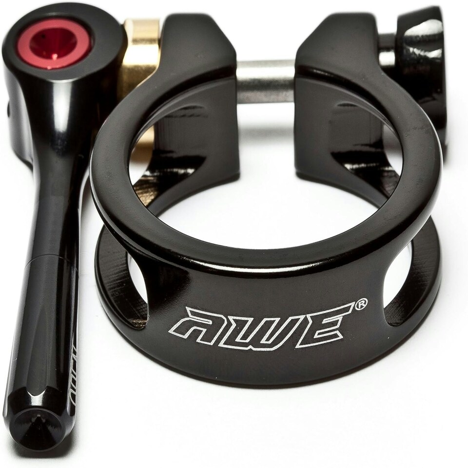 image 1 of AWE  Black Alloy 6061/7075 Bike Quick Release Seat Clamp 31.8mm