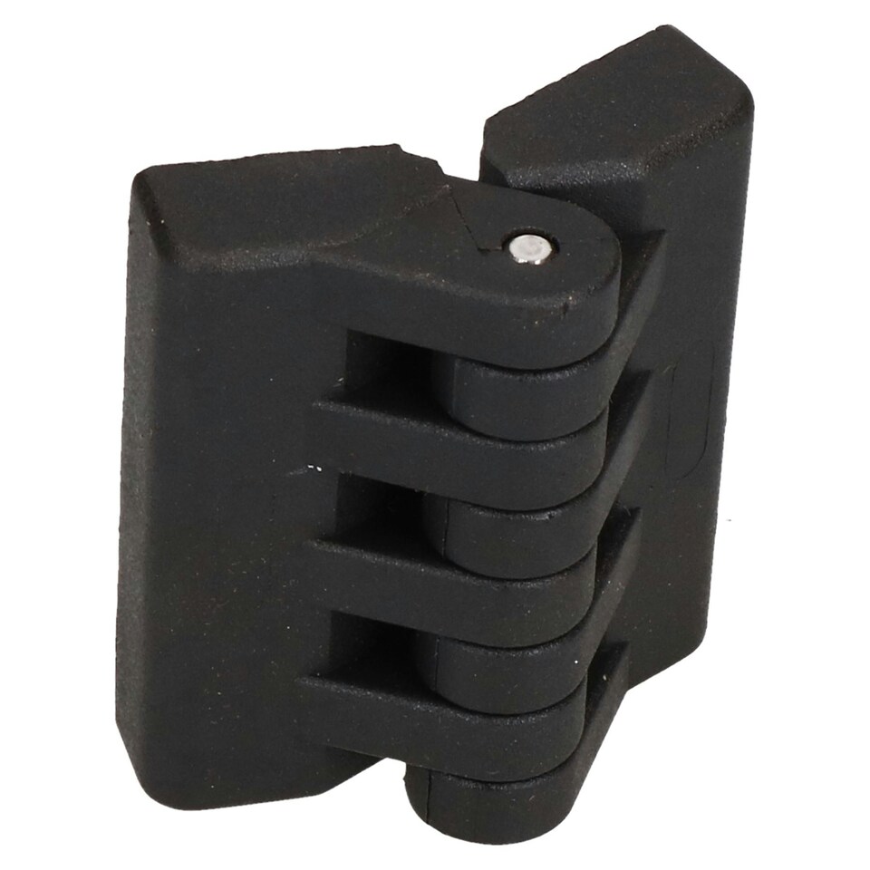image 1 of Polyamide Hinge Plastic 64x65mm Concealed Fixing Door Locker Hatch 4PK Black
