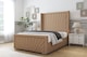 image 2 of Sloomy Rutherford Latte Dumfries Bed Frame With Mattress With 50"  Upholstered Wingback Headboard 6' Super King