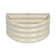 image 1 of Harbour Housewares Semicircular Steel Raised Bed - 60cm x 30cm - Ivory