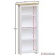 image 3 of Vida Designs Arlington 4 Tier Bookcase Shaker Style Display Storage, White & Oak