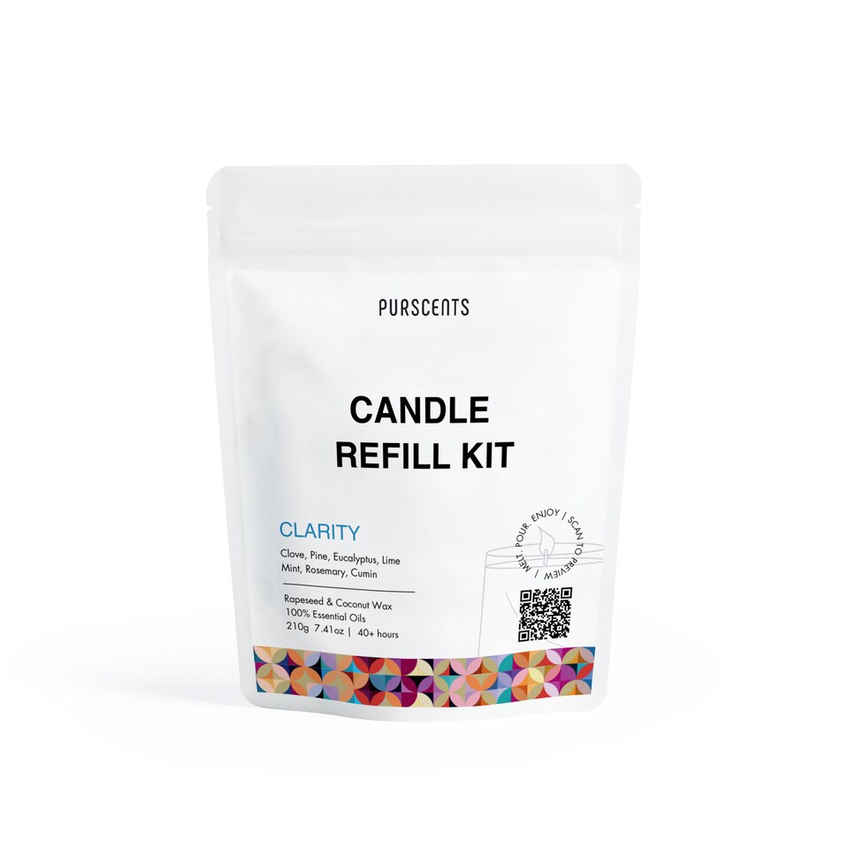 image 1 of Purscents Clarity Melt & Pour Candle Refill Kit - Clarity 210g | Cream | 1