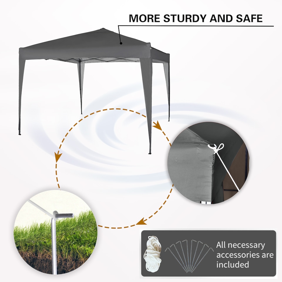 image 1 of MCC Direct Gazebo 3x3 Pop up Grey | Grey | Grey