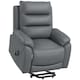 image 1 of HOMCOM Electric Riser and Recliner for Elderly with 8 Vibration Massage, PU Leather Power Lift Recliner Chair for Living Room with Side Pockets, Footrest, Grey | Grey | Grey