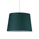 image 1 of Dark Green Cotton 28cm Tapered Cylinder Pendant or Lamp Shade | Green | Medium | 1