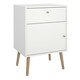 image 1 of Cumbria Nightstand 1 Door + 1 Drawer White