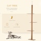 image 3 of PawHut 260cm Cat Tree Floor To Ceiling Adjustable Height