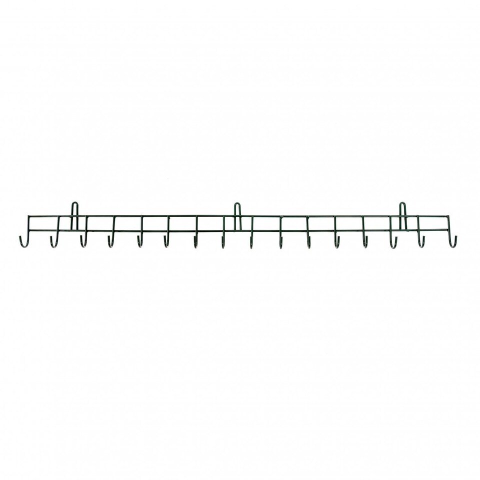 image 1 of Oypla 16 Hook Wall Mounted Garden Tool Storage Rack Hanger Shed & Garage