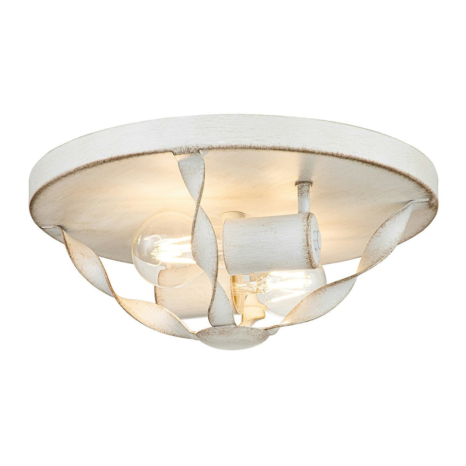 image 1 of Quoizel Bradbury Semi Flush Ceiling Light Antique White