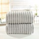 image 6 of Ribbed Pure Cotton Bath Towels Super Soft and Absorbant Grey | Bath towel