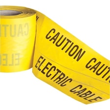Pegdev High Visibility Underground Detectable Warning Tape Electric 150mm x 22m