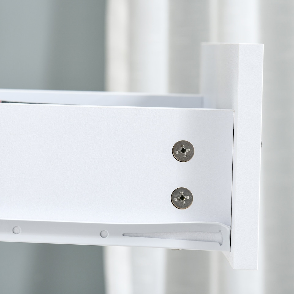 image 1 of HOMCOM Sideboard, Modern Storage Cabinet with 2 Drawers, 2 Doors and Adjustable Shelf, Kitchen Cabinet for Living Room, Dining Room, High Gloss White