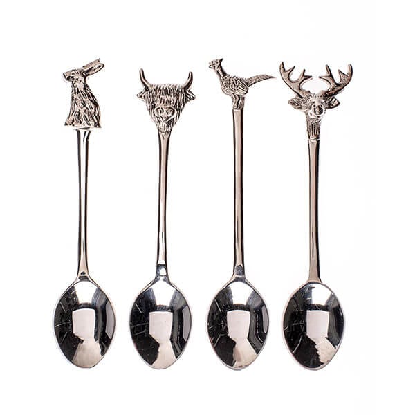 The Just Slate Company Country Animals Set of 4 Spoons