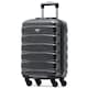 image 1 of 55x35x20cm Carry On Cabin Hard Shell Suitcase - 100+ Airlines Approved Including EasyJet (Paid), British Airways, Ryanair (Priority), TUI Grey | Grey Black Gloss | Cabin Bag