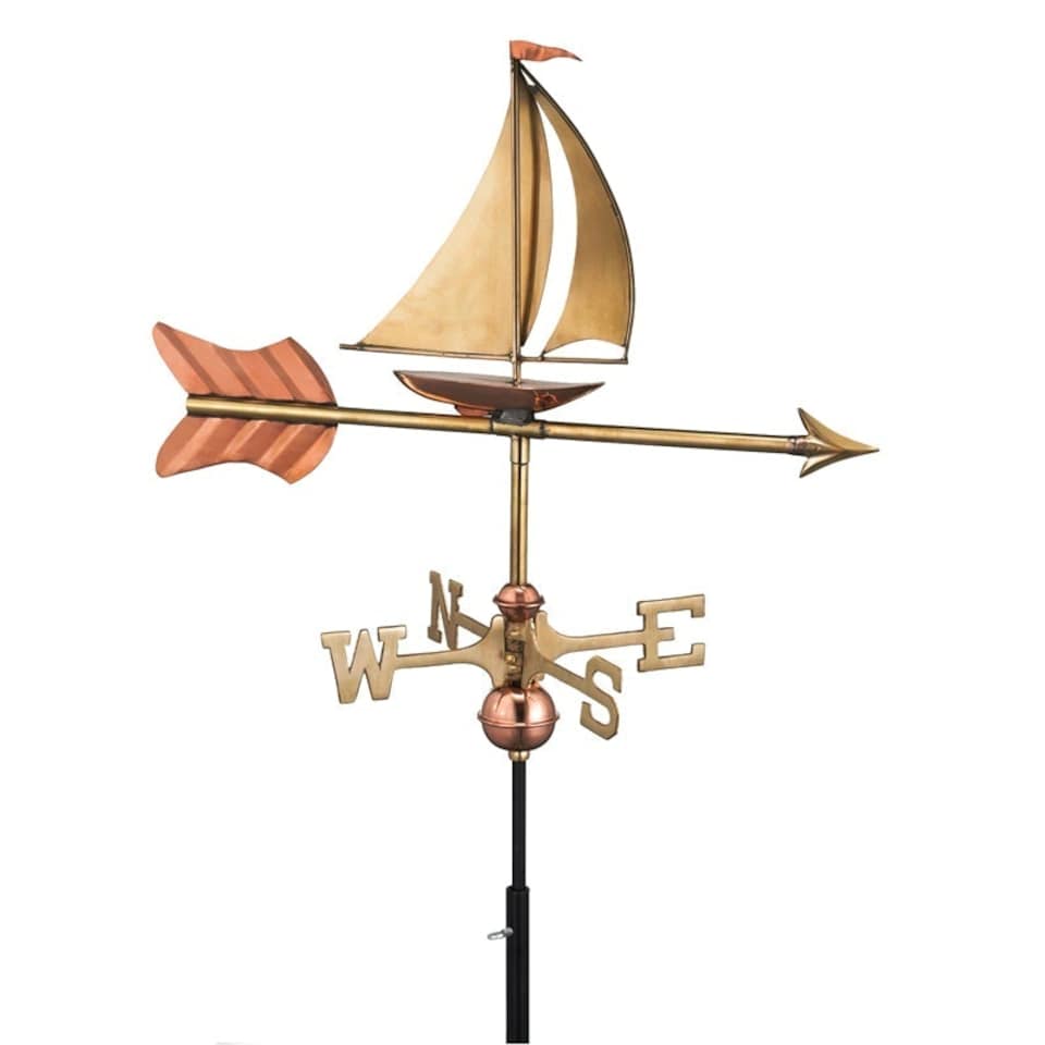 image 1 of Cottage Yacht Copper Weathervane - H66 x W56 x L28 cm