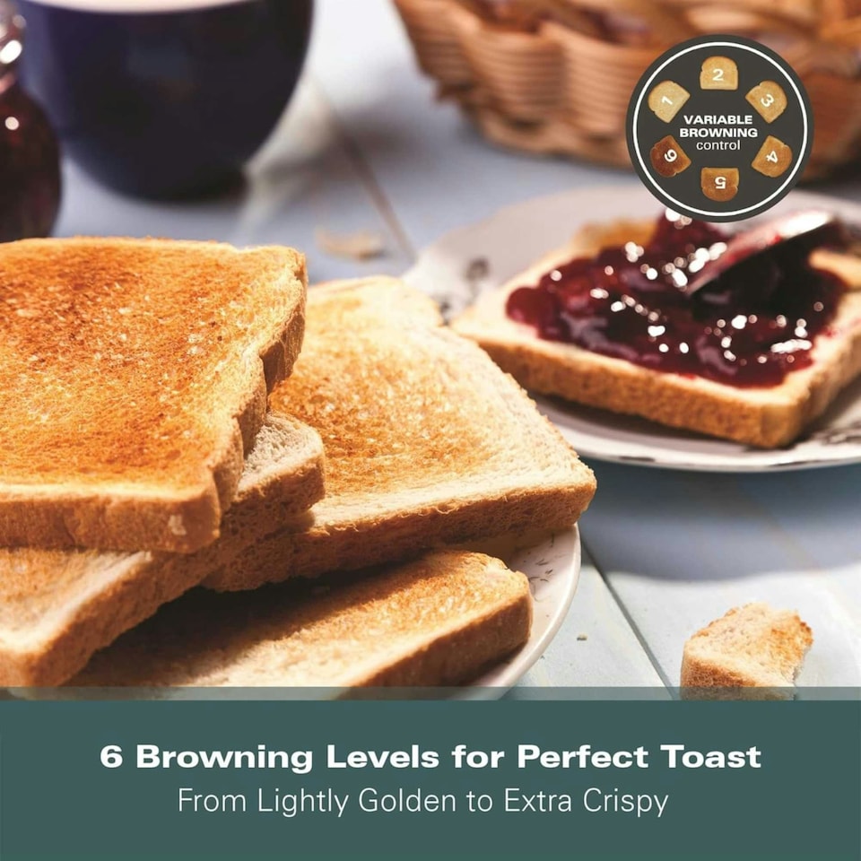 image 1 of Hamilton Beach 1300W Essential Toaster 4 Slice - Black HB4T5032B