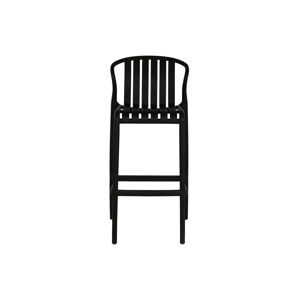image 1 of Table set with 2 chairs Home ESPRIT Black Metal polypropylene 60 x 60 x 102 cm N/A