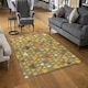 image 2 of Yellow Geometric Triangles (Rug) Yellow | Medium: 80x150cm