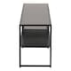 image 3 of Seaford Black Metal Open TV Unit with 3 Black Shelves