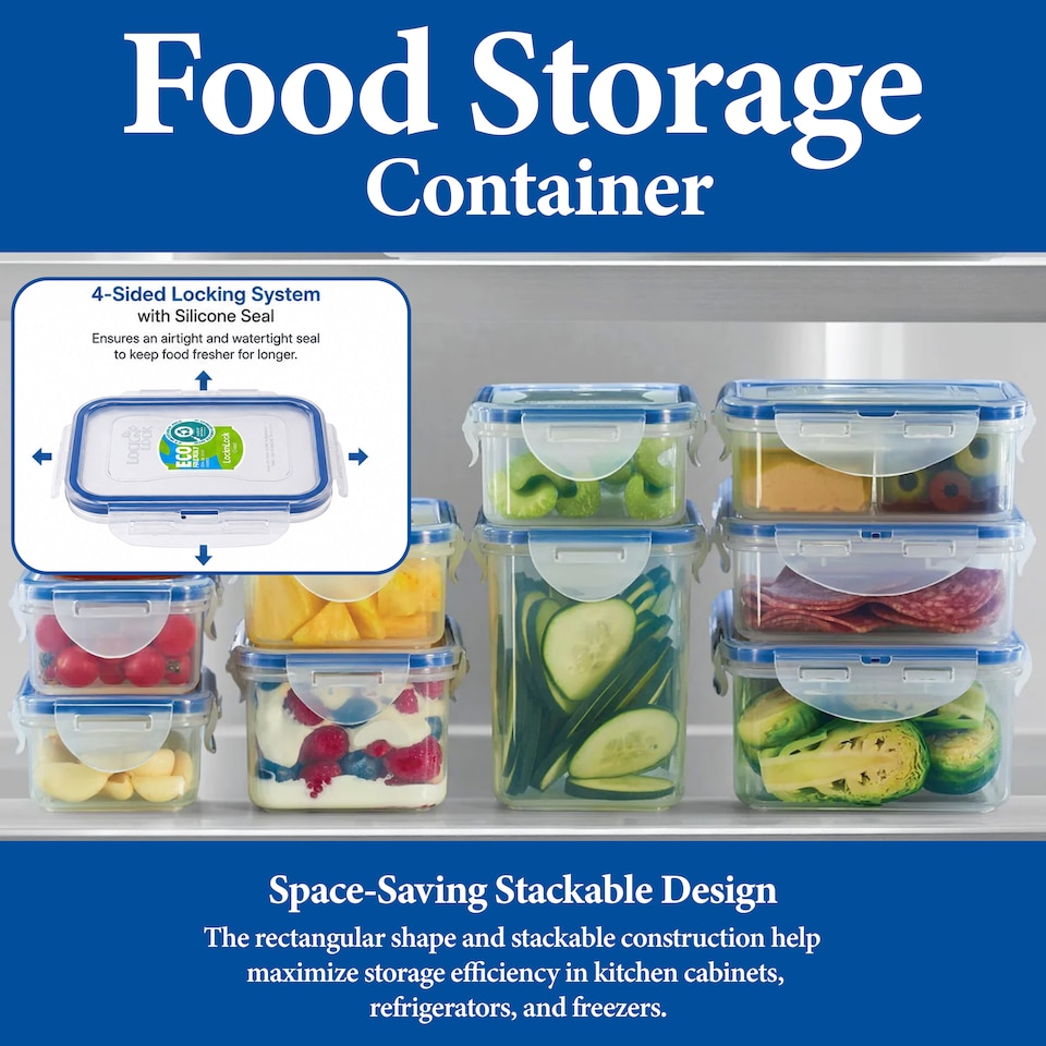 image 1 of LocknLock Classic Rectangular Food Storage Container Airtight BPA Free 350ml