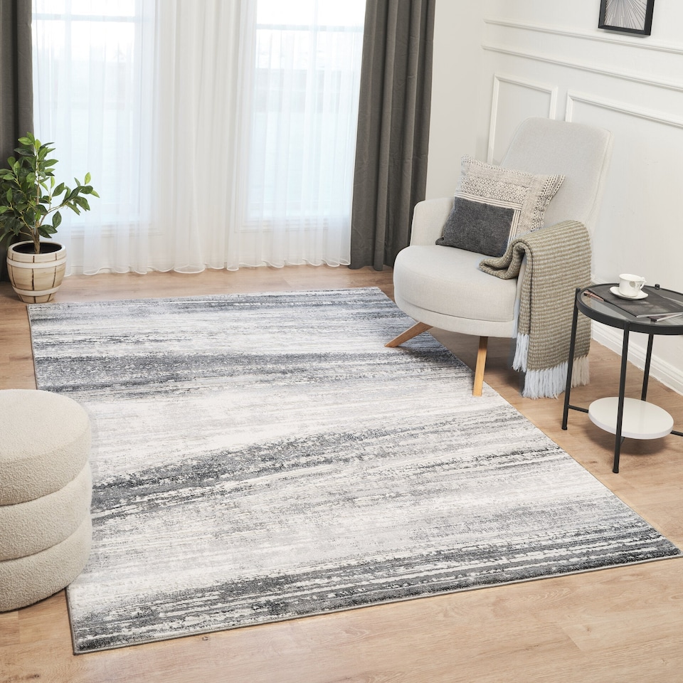 image 1 of RUGLENZA HOME - INTERNO AREA RUG - 12 MM - ANTHRACITE BRUSHED - 120 x 170 CM