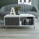 image 1 of Core Products Dallas White Coffee Table With Drawer, H40.0cm x W92.5cm x D55.0cm White