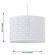 image 7 of White Laser Cut 33cm Pendant Lightshade White