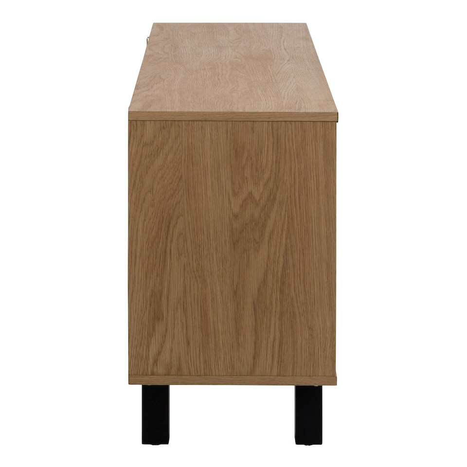 image 1 of Brighton 3 Door Sideboard in Oak with Herringbone Effect