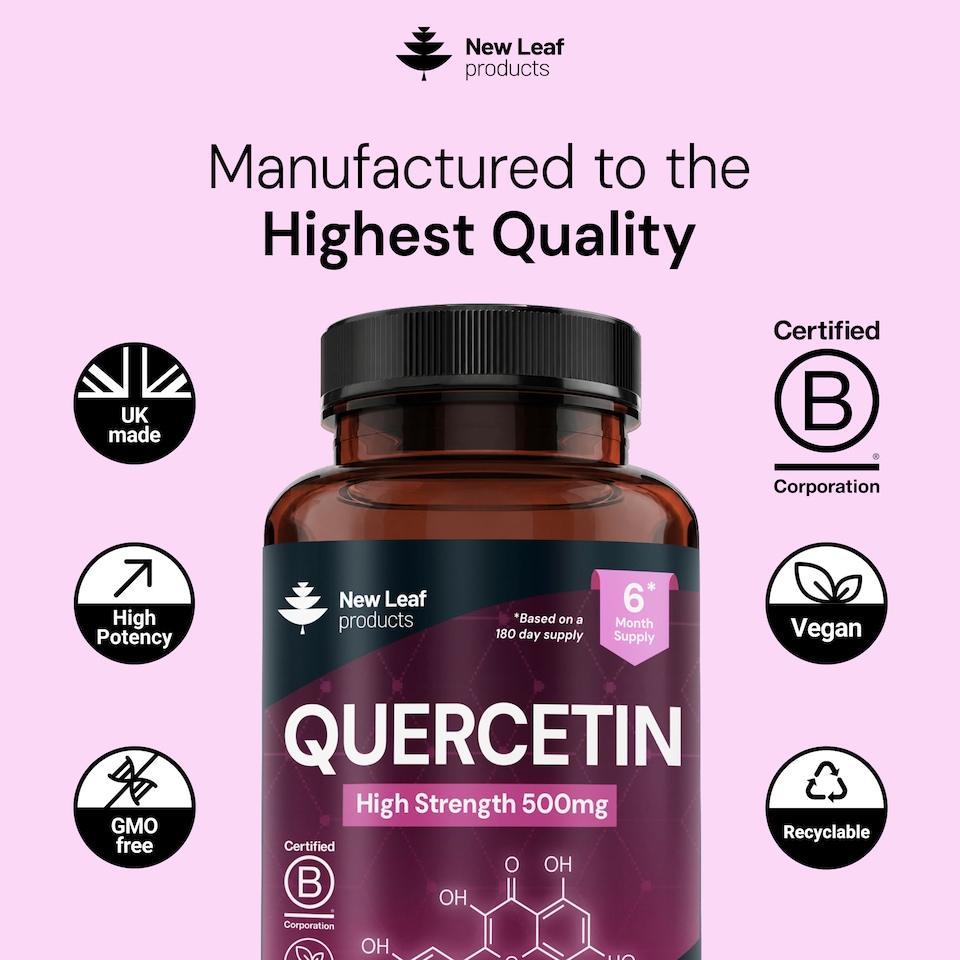 image 1 of Quercetin Supplement 500mg High Strength Antioxidant Capsule