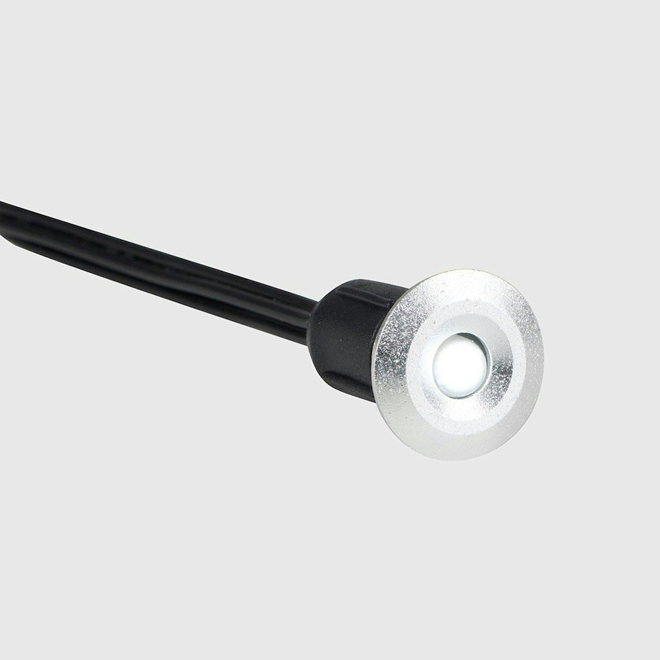 image 1 of ValueLights Decking Lights 10 Pack Silver Outdoor Decking Light With Extension White 15mm