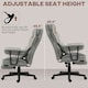 image 6 of HOMCOM Office Chair, Ergonomic Desk Chair with Foot Rest, Grey Grey