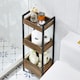 image 5 of SoBuy 3-Tier Slim Bathroom Storage Cabinet, Brown & Black, 11.0x7.9x29.1 in, 4 kg - FRG226-F