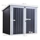 image 3 of Outsunny 2-Bin Corrugated Steel Rubbish Storage Shed w Locking Doors