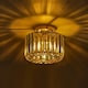 image 2 of Living and Home Crystal Mount Ceiling Light, 23x23x18cm
