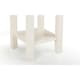 image 4 of Ivory and Oak Tall Narrow Side Table White