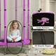 image 4 of AIYAPLAY 4.6FT Kids Trampoline with Safety Enclosure Net, Purple