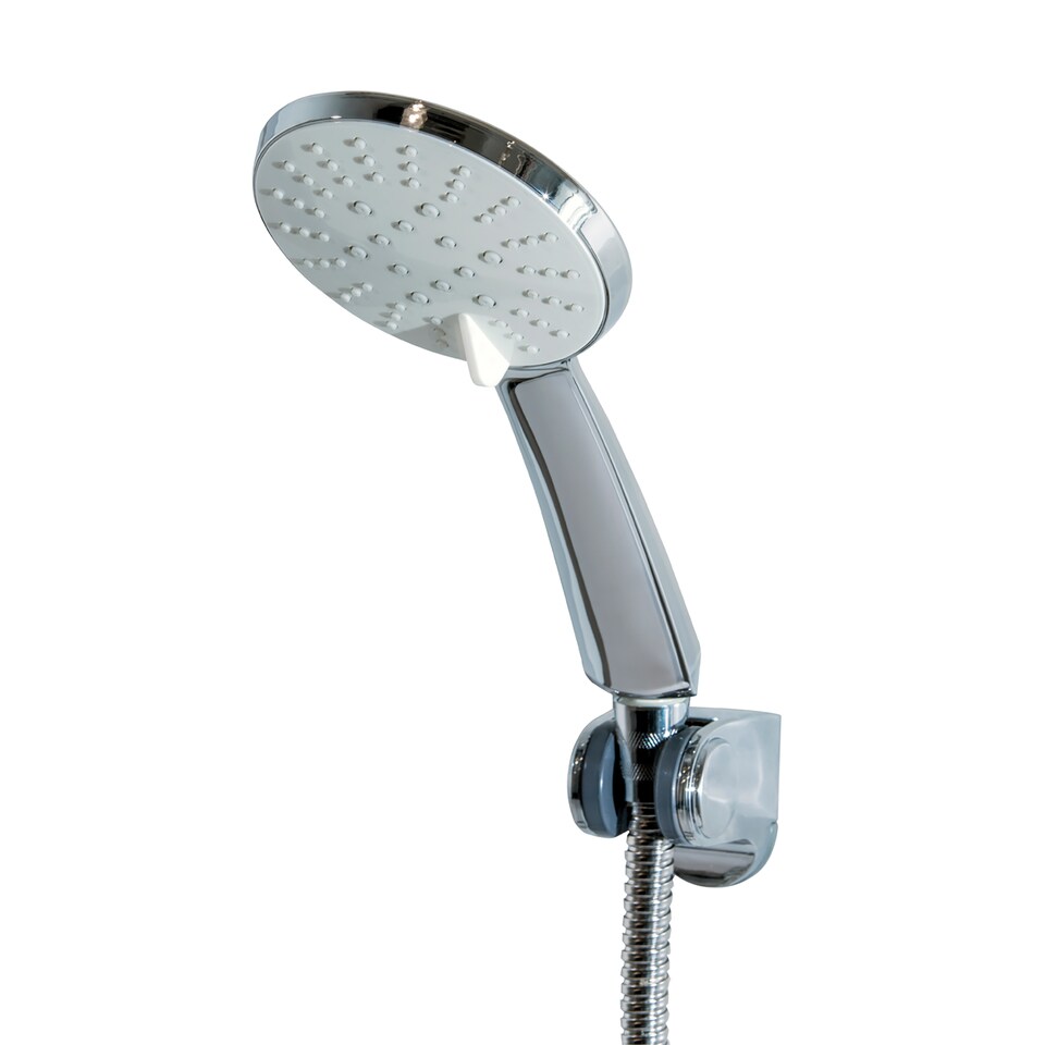image 1 of Showerdrape Activo Chrome 5-Spray Pattern Shower Riser Rail Kit | Silver | 1
