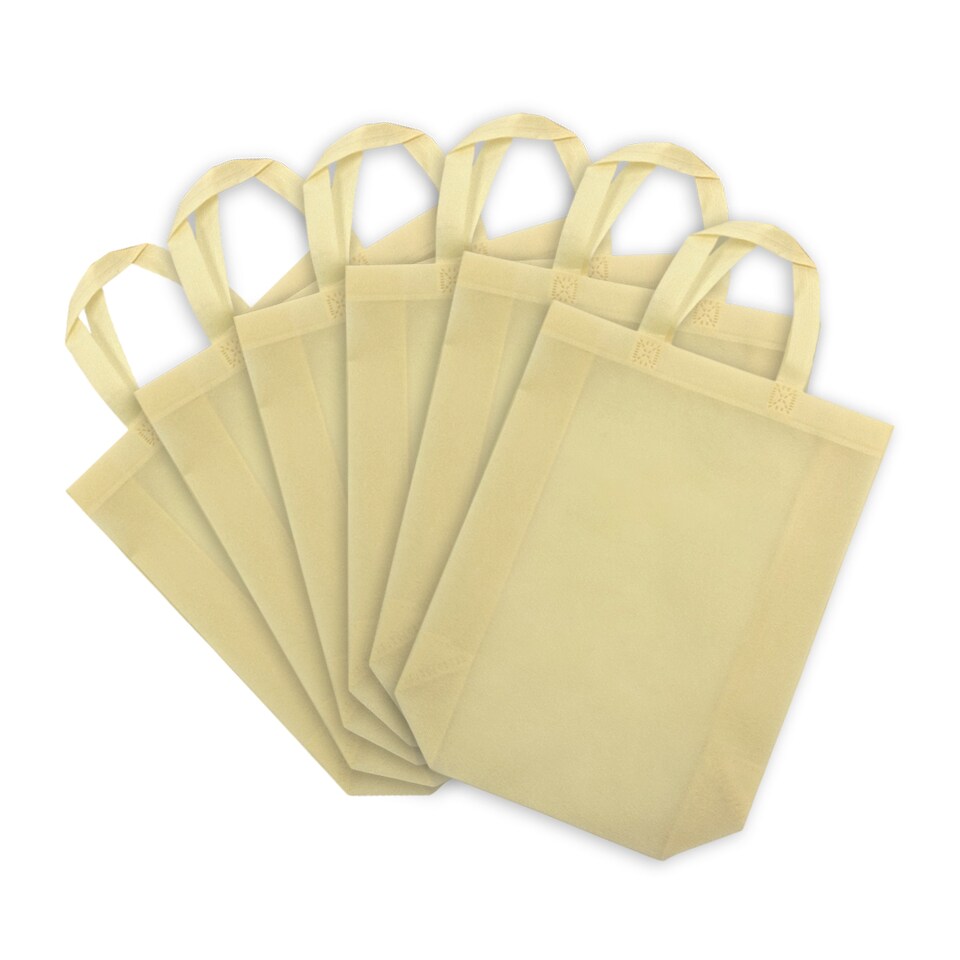 image 1 of Pack of 25 Ivory Coloured 35x41x12cm Non-Woven Bags with Handle | Cream